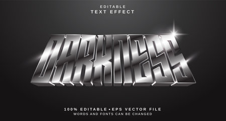 Editable text style effect - Darkness text style theme.のイラスト素材