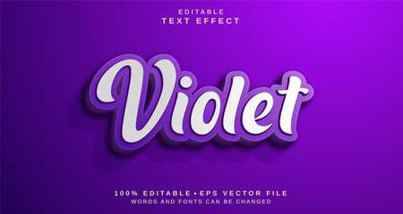 Editable text style effect - Violet text style theme.のイラスト素材