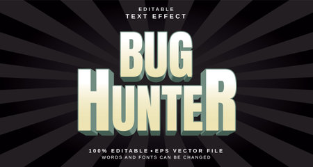 Editable text style effect - Bug Hunter text style theme.のイラスト素材