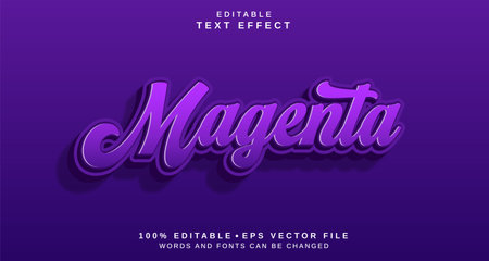 Editable text style effect - Magenta text style theme.のイラスト素材