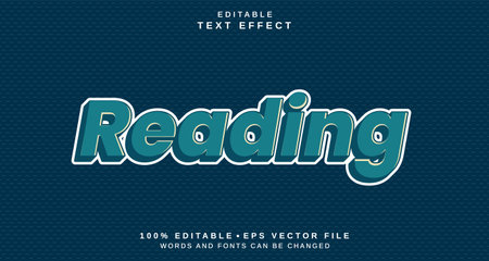 Editable text style effect - Reading text style theme.のイラスト素材
