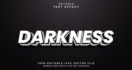 Editable text style effect - Darkness text style theme.のイラスト素材