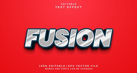 Editable text style effect - Fusion text style theme.のイラスト素材