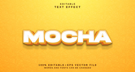 Editable text style effect - Mocha text style theme.のイラスト素材