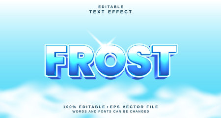 Editable text style effect - Frost text style theme.