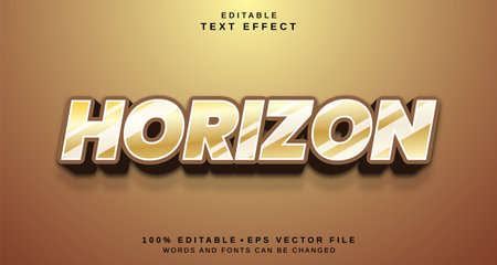 Editable text style effect - Horizon text style theme.のイラスト素材