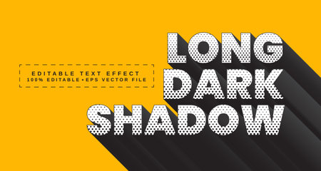 Editable text style effect - Long Dark Shadow text style theme.のイラスト素材