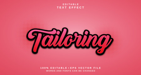 Editable text style effect - Tailoring text style theme.のイラスト素材