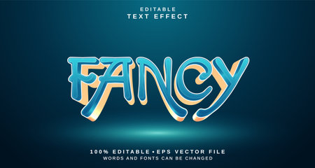 Editable text style effect - Fancy text style theme.のイラスト素材