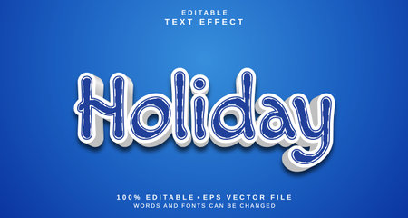 Editable text style effect - Holiday text style theme.のイラスト素材