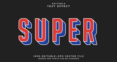Editable text style effect - Super text style theme. for your projectのイラスト素材