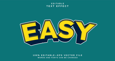 Editable text style effect - Easy text style theme. for your projectのイラスト素材