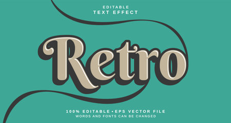 Retro Editable text style effect with tosca theme. for your projectのイラスト素材