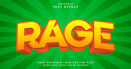 Editable text style effect - Rage text style theme. for your projectのイラスト素材