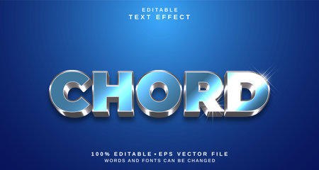 Editable text style effect - Chord text style theme. for your projectのイラスト素材