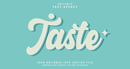 Editable text style effect - Taste text style theme. for your projectのイラスト素材