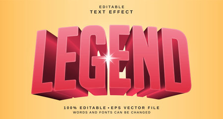 Editable text style effect - Legend text style theme. for your projectのイラスト素材