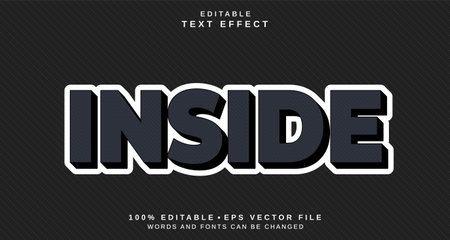Editable text style effect - Inside text style theme. for your projectのイラスト素材