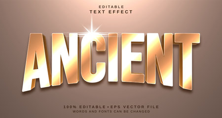 Editable text style effect - Ancient text style theme. for your projectのイラスト素材