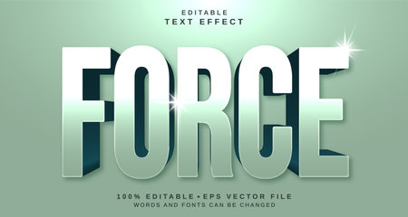 Editable text style effect - Force text style theme. for your projectのイラスト素材
