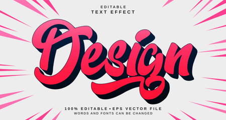 Editable text style effect - Design text style theme. for your project
