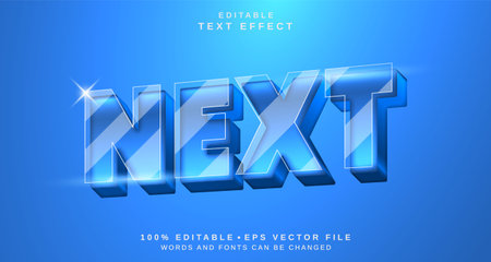 Editable text style effect - Next text style theme. for your projectのイラスト素材