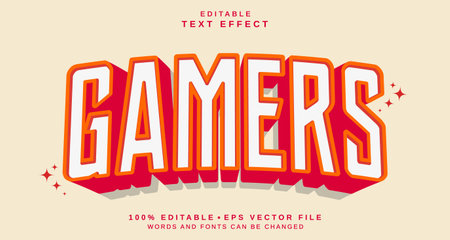 Editable text style effect - Gamers text style theme. for your projectのイラスト素材