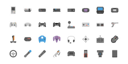 Game icons: vector set of console gamingのイラスト素材