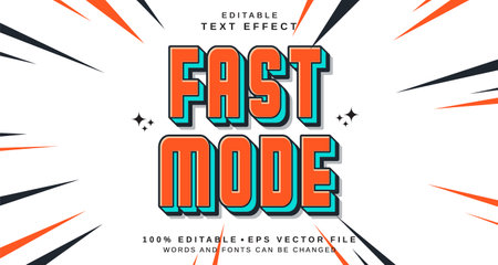 Editable text style effect - Fast Mode text style theme. for your projectのイラスト素材