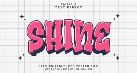 Editable text style effect - Shine text style theme. for your projectのイラスト素材