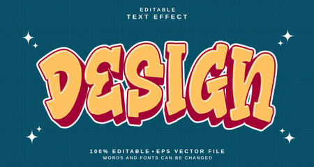 Editable text style effect - Sticker Design text style theme. for your projectのイラスト素材