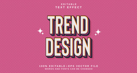 Editable text style effect - Trend Design text style theme.のイラスト素材