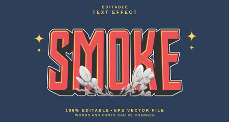 Editable text style effect - Smoke text style theme. for your projectのイラスト素材