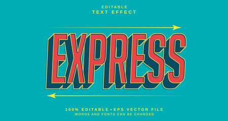 Editable text style effect - Express text style theme. for your projectのイラスト素材