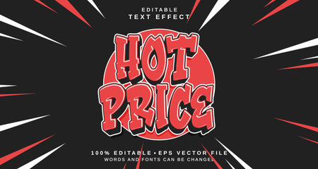 Editable text style effect - Hot Price text style theme. for your projectのイラスト素材