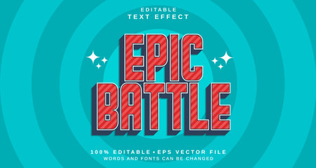 Editable text style effect - Epic Battle text style theme. for your projectのイラスト素材