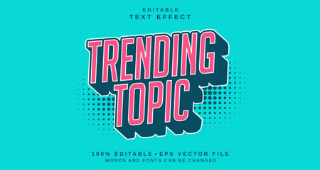 Editable text style effect - Trending Topic text style theme. for your projectのイラスト素材
