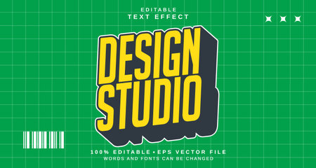 Editable text style effect - Design Studio text style theme. for your projectのイラスト素材