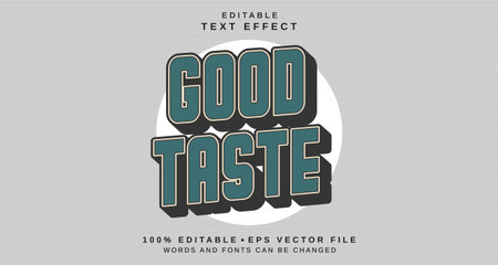 Editable text style effect - Good Taste text style theme. for your projectのイラスト素材