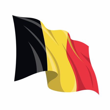 Belgium flag, vector illustration on a white background, eps 10のイラスト素材
