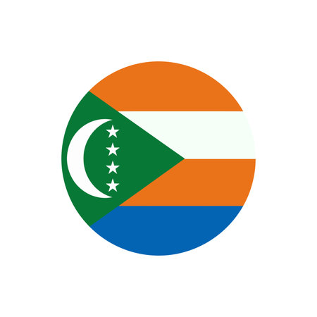 Comoros flag, official colors and proportion correctly. National Comoros flag. Vector illustration.のイラスト素材