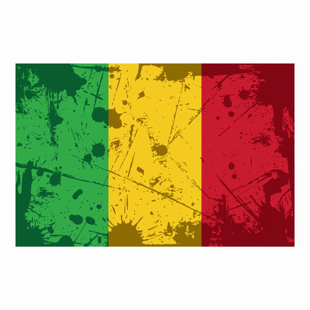 Guinea grunge flag. Vector illustration on a white background.のイラスト素材