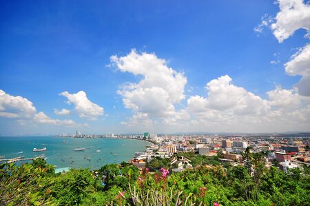 Pattaya city bird eye view, Chonburi, Thailand の写真素材