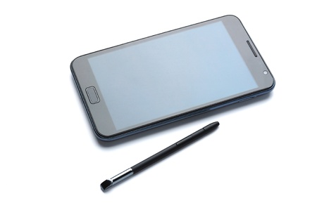digital tablet with stylus penの写真素材