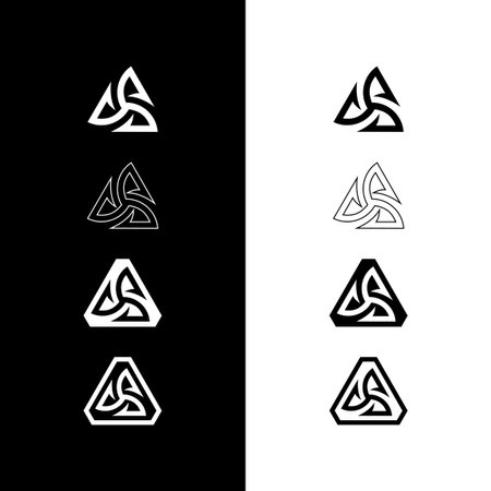 Geometric triangle letter a logo designのイラスト素材