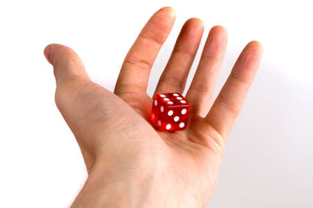 Dice in hand, six up