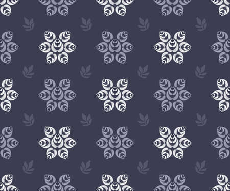Art floral vector seamless pattern. Isolated striped vector flowers. Laconic graphic pattern. For gift wrap, home textile or wallpaper.のイラスト素材