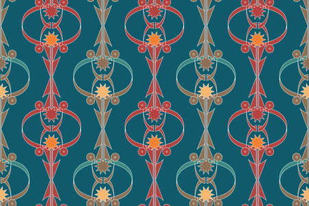 Graphic elements isolated on sea green background.