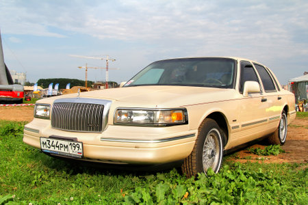 MOSCOW, RUSSIA - JULY 6  American motor car Lincoln Town Car exhibited at the annual International Motor show Autoexotica on July 6, 2012 in Moscow, Russia のeditorial素材