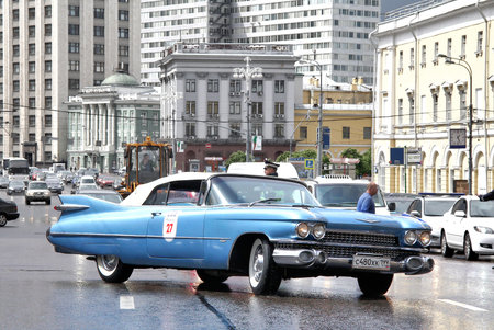 MOSCOW, RUSSIA - JUNE 3  American motor car Cadillac Eldorado competes at the annual L U C  Chopard Classic Weekend Rally on June 3, 2012 in Moscow, Russia のeditorial素材